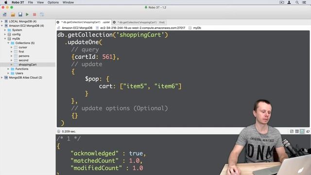 MongoDB Update Queries: 17 $pop смотреть онлайн