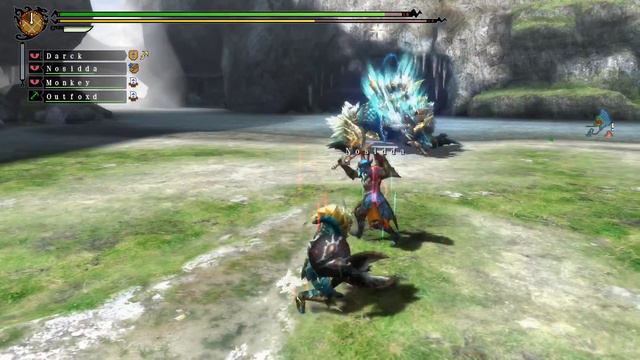 Monster Hunter 3 Ultimate - zinogre full team part 2 english commented смотреть онлайн