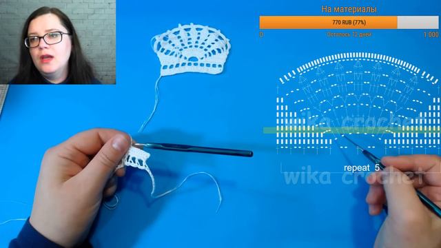 Ажурный воротничок крючком МК Манжеты крючком 18 апреля Вязание Прямые трансляции смотреть онлайн