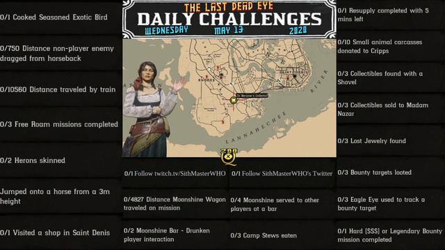 Daily Challenges Madam Nazar Heron with Pelican (Exotic Bird) Locations RDR2 Red Dead Online смотреть онлайн