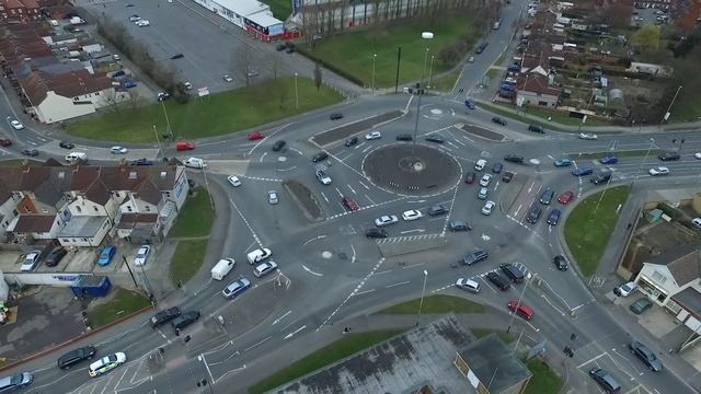 Swindon's Magic Roundabout From The Air