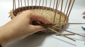 Загибка у корзины . Розга из трех трубочек.