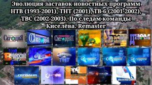 Эволюция заставок | 11 выпуск | Новости НТВ/ТНТ/ТВ-6/ТВС. По следам команды Киселёва. Remaster