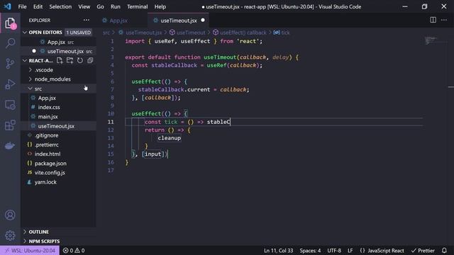 Create a timeout hook in React смотреть онлайн