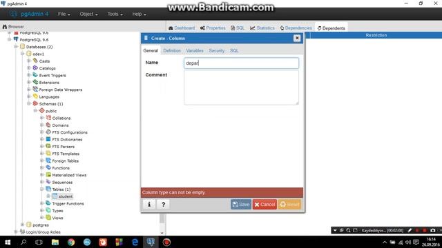 PostgreSQL pgAdmin 4 de tablo oluşturma ve veri ekleme смотреть онлайн