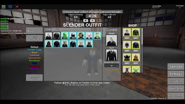 Stop it, Slender! 2 codes 2018 - Roblox смотреть онлайн