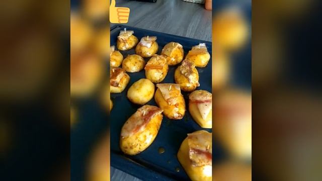 Кораблики из картошки с салом в духовке...очень вкусно..) смотреть онлайн