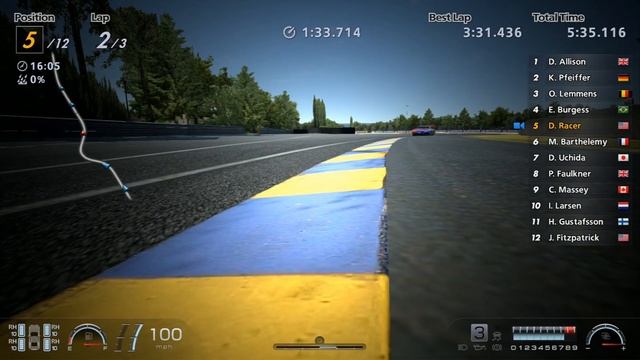 Nissan GT R Concept LM Race Car - Circuit de la Sarthe (GT6) смотреть онлайн