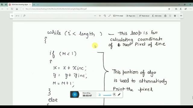 DDA Line Drawing Algorithm for Dotted Line смотреть онлайн