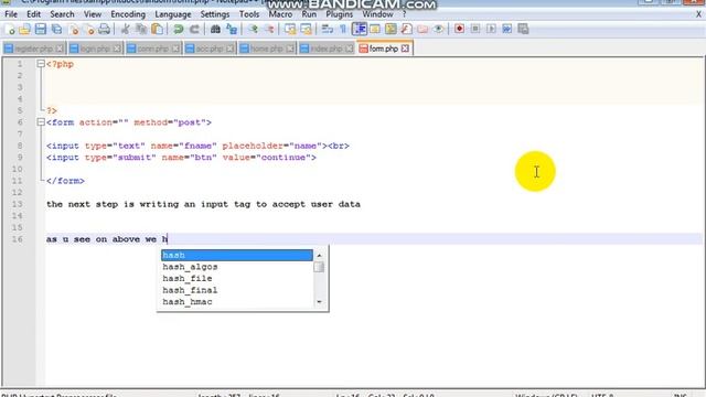 How to accept value from user by using PHP and HTML FORM смотреть онлайн