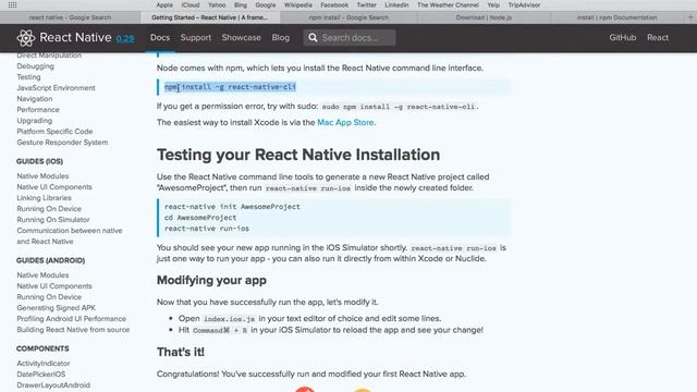 React Native Tutorial 1- Installation and Project Setup смотреть онлайн
