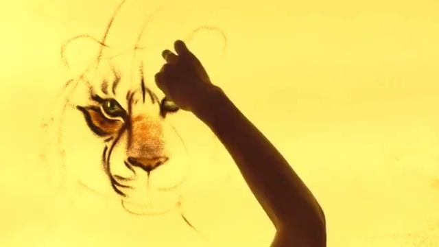 РИСОВАНИЕ ПЕСКОМ - ТИГР\SAND ART - TIGER смотреть онлайн
