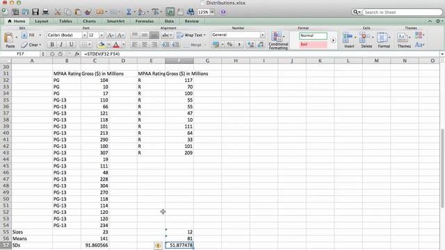 Excel TInv and CI for Two Means.mp4 смотреть онлайн