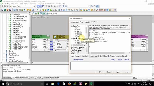 How to perform Column to Rows Conversion using Java Transformation смотреть онлайн