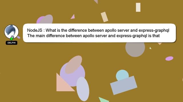 NodeJS : What is the difference between apollo server and express-graphql смотреть онлайн