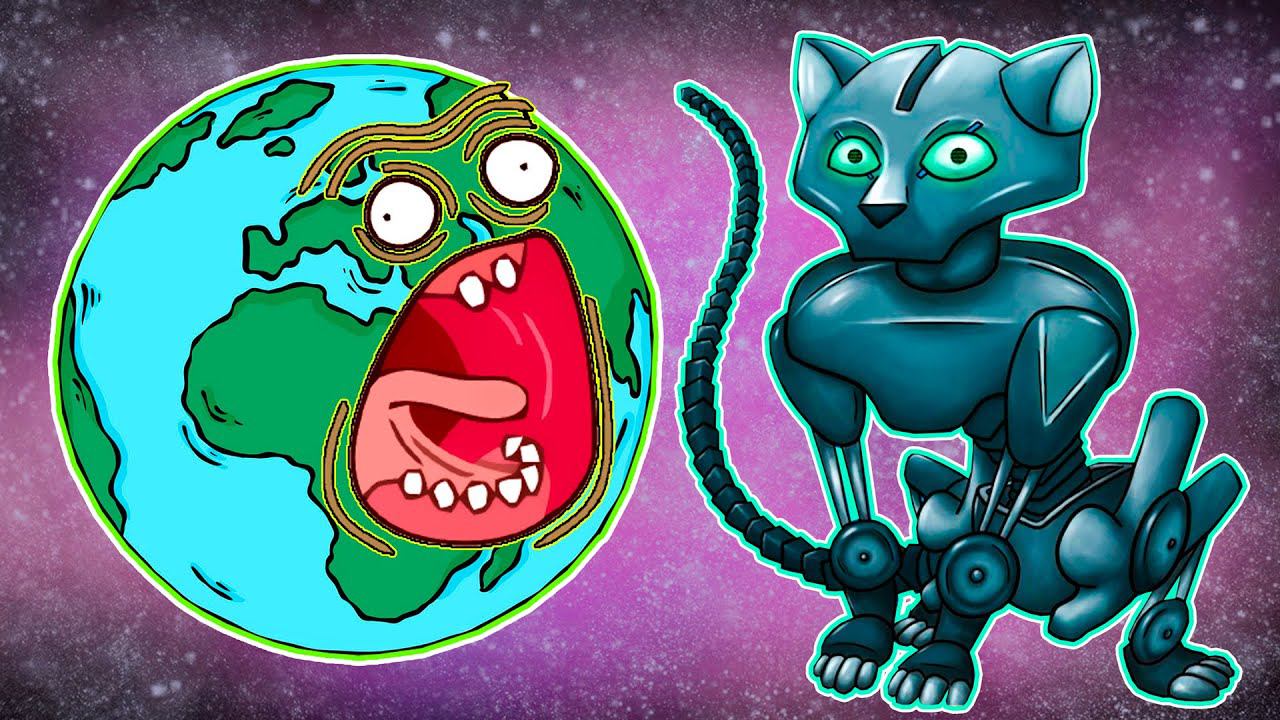 КОТИК РОБОТ съел город. ИГРА Tasty Planet Forever №1 на Хвостик ТВ смотреть онлайн