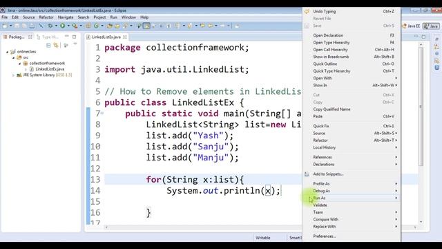 How to remove an element from LinkedList in Java смотреть онлайн