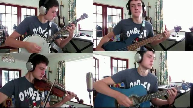 Smells Like Teen Spirit - NIRVANA - (Banjo, Violin, Guitar, Bass cover) смотреть онлайн