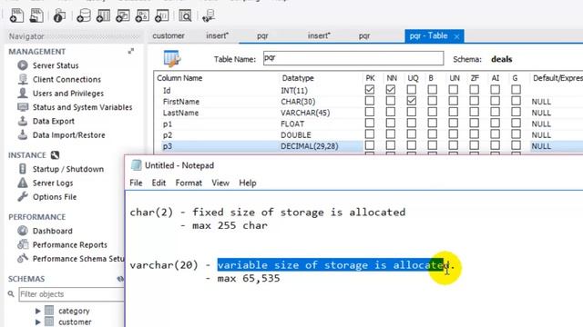 Difference between CHAR and VARCHAR in MySQL смотреть онлайн