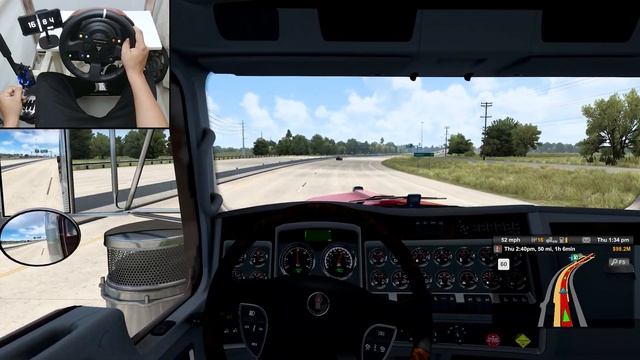 High-Cost Lift Truck Haulage to Scenic HOUSTON - American Truck Simulator | Thrustmaster TX Gamepla смотреть онлайн