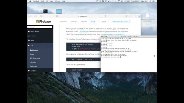 Installing CocoaPods - Uber App- Firebase смотреть онлайн
