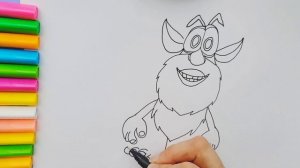 Как нарисовать Бубу. Раскраска для детей.