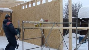 Пристраиваем гараж к дому. Часть 1. Каркас для гаража.