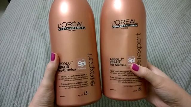 Absolut Repair Pós Química Loreal Professionnel. Testei!! RESENHA   Shampoo E Condicionador.