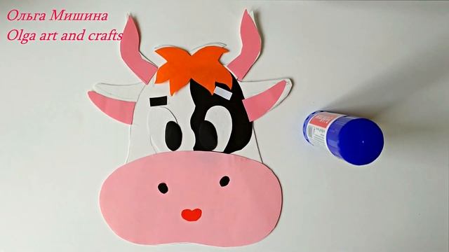 Бык из бумаги на голову, маска, для Новогоднего праздника. смотреть онлайн