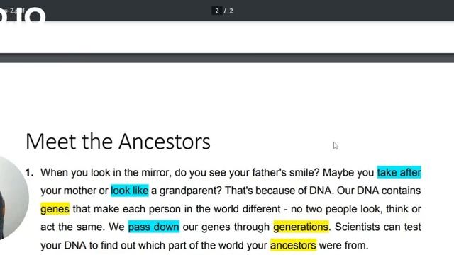 Meet The Ancestors Tutorial
