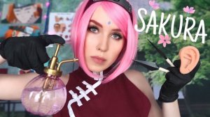 АСМР  САКУРА ОСМОТРИТ ТВОИ УШИ ГОРЛО НОС | ASMR Medical Exam