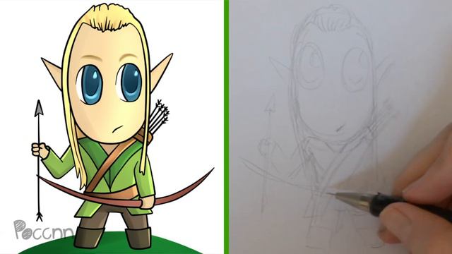Cómo dibujar a Legolas Chibi (El Señor de los Anillos) смотреть онлайн