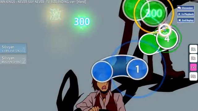Osu! : Durarara : THREE LIGHTS DOWN KINGS - NEVER SAY NEVER (TV Size) (Silvyan) S