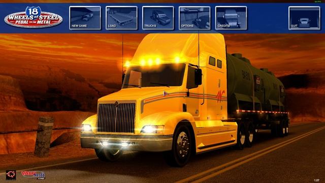 18 Wheels of Steel: Pedal To The Metal - Main Menu смотреть онлайн