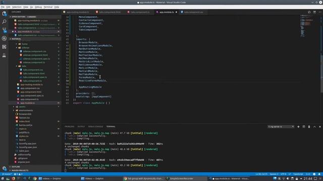 Angular 7 material tabs 2 смотреть онлайн