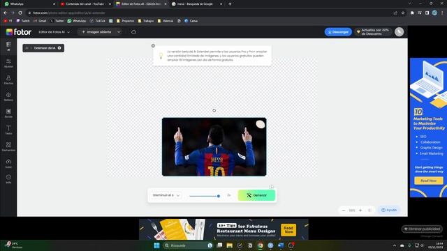 Expande Tus Imágenes Gratis Desde el NAVEGADOR: IA Sin Photoshop | Tutorial 2023 edición en línea смотреть онлайн