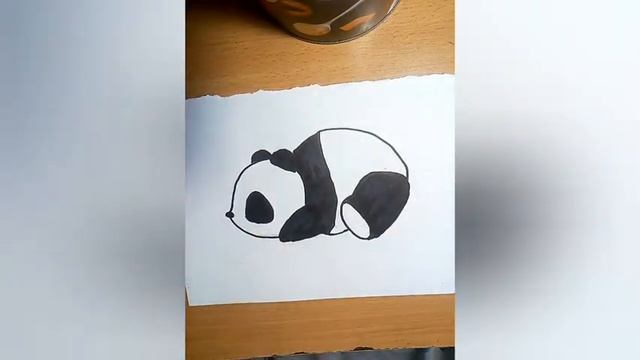 рисую панду очень легко и просто смотреть онлайн