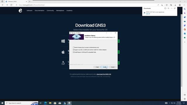 How to Install GNS3 2.2.37 on Windows 10 | Setup Cisco Router and Layer 3 Switch смотреть онлайн