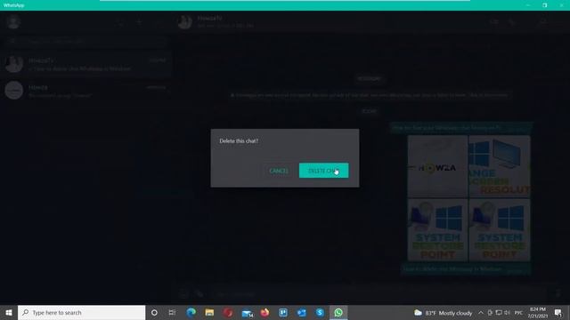 How to Delete Chat WhatsApp in Windows смотреть онлайн