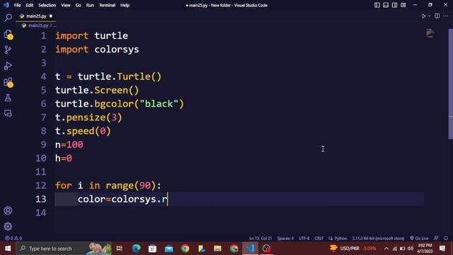 python turtle || draw a amazing graphic using python (turtle module) смотреть онлайн