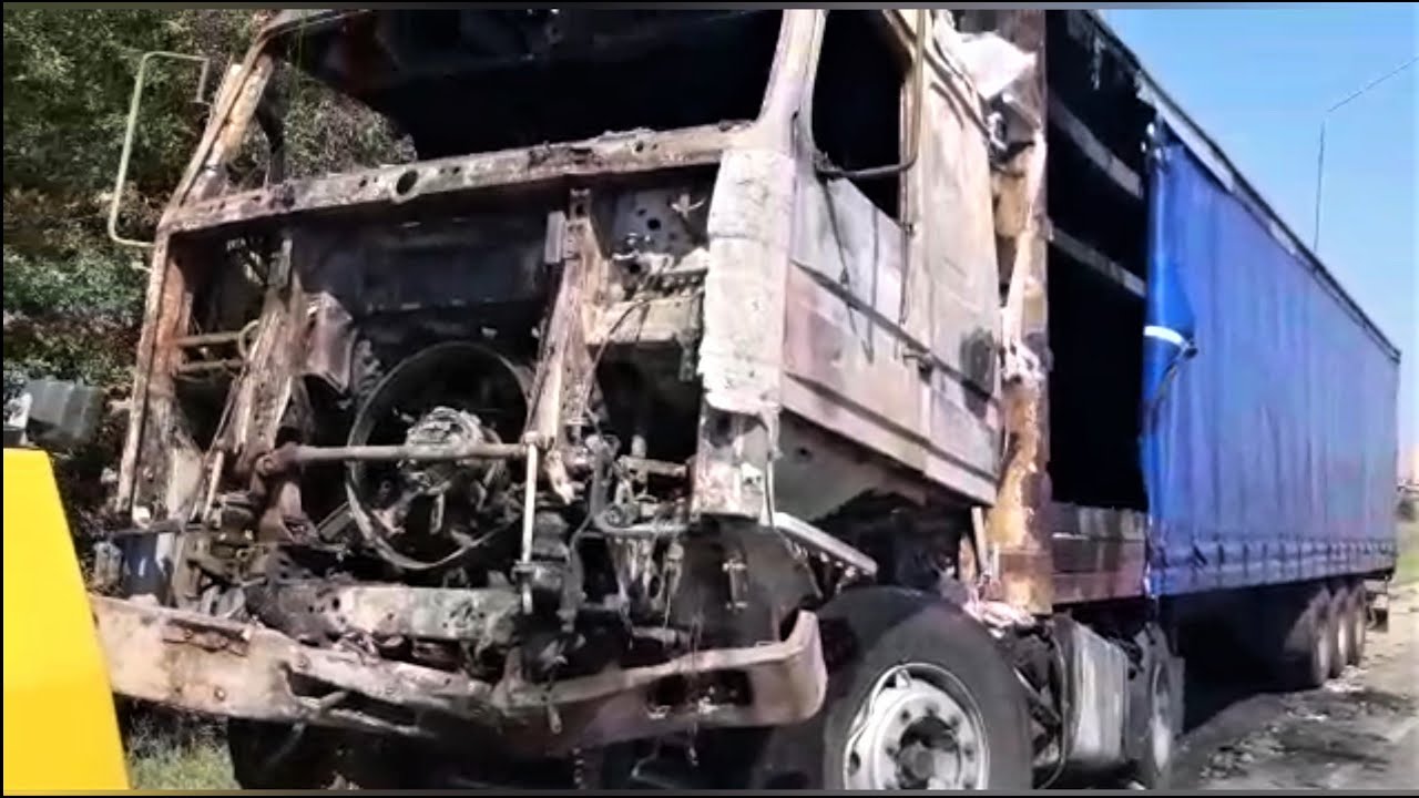 ЧП, сгорела фура! Жабули с нами больше нет( смотреть онлайн