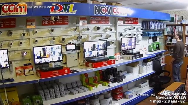 Видеоролик камеры AHD Novicam AC12W - 1 Mpx - 2.8 мм - 82 градуса