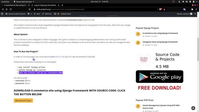 E-COMMERCE SITE USING DJANGO FRAMEWORK | Source Code & Projects смотреть онлайн