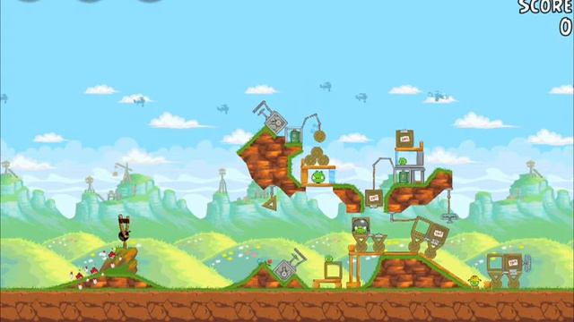Angry Birds - 23-11 Red's Mighty Feathers Level - 3 Star Walkthrough смотреть онлайн