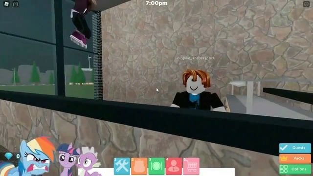 Rainbow dash Twilight and Spike Play Restaurant Tycoon 2 Roblox смотреть онлайн