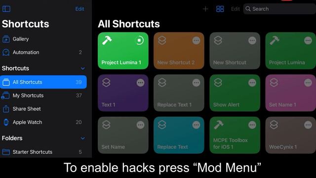 How to download the BEST non-jailbreak mod menu for MCPE on iOS - Project Lumina Guide смотреть онлайн