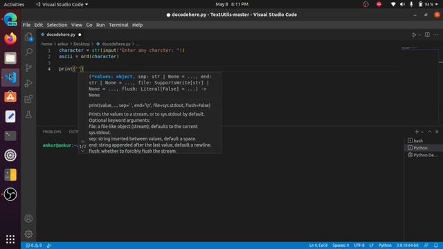 How to Find ASCII Value of a Character | Python Program смотреть онлайн