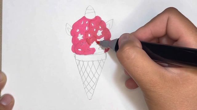 Как нарисовать мороженое