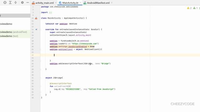 Android WebView - JavaScript Interface | Run Android Code from JS | Hindi смотреть онлайн