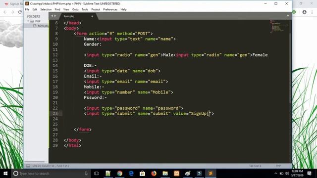 Registration form using PHP and MYSQL | User signup system in PHP in Hindi | Tutorial in Hindi - 52 смотреть онлайн